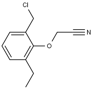 2-(2-(chloromethyl)-6-ethylphenoxy)acetonitrile Structure