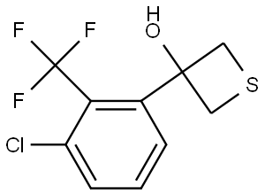 3-[3-Chloro-2-(trifluoromethyl)phenyl]-3-thietanol 구조식 이미지