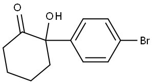 2-(4-bromophenyl)-2-hydroxycyclohexan-1-one Structure