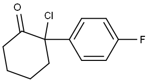 2-chloro-2-(4-fluorophenyl)cyclohexan-1-one Structure