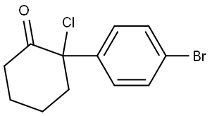 2-(4-bromophenyl)-2-chlorocyclohexan-1-one Structure