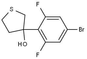 3-(4-Bromo-2,6-difluorophenyl)tetrahydrothiophene-3-ol Structure