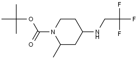 tert-butyl 2-methyl-4-((2,2,2-trifluoroethyl)amino)piperidine-1-carboxylate Structure