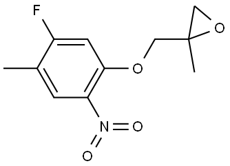 2-((5-fluoro-4-methyl-2-nitrophenoxy)methyl)-2-methyloxirane Structure