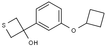 3-[3-(Cyclobutyloxy)phenyl]-3-thietanol Structure