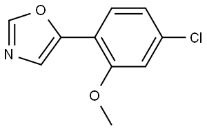 5-(4-Chloro-2-methoxyphenyl)oxazole Structure