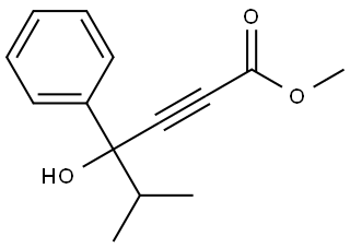 Methyl 4-hydroxy-5-methyl-4-phenyl-2-hexynoate Structure