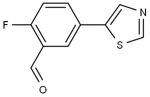 2-fluoro-5-(thiazol-5-yl)benzaldehyde Structure