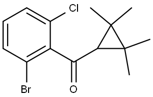 (2-Bromo-6-chlorophenyl)(2,2,3,3-tetramethylcyclopropyl)methanone Structure