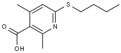 6-(Butylthio)-2,4-dimethyl-3-pyridinecarboxylic acid Structure