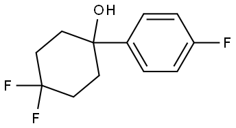 4,4-Difluoro-1-(4-fluorophenyl)cyclohexanol Structure