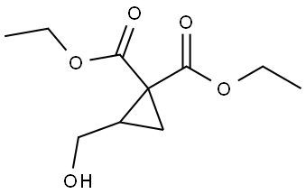 1,1-Cyclopropanedicarboxylic acid, 2-(hydroxymethyl)-, 1,1-diethyl ester Structure