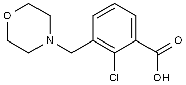 2-Chloro-3-(4-morpholinylmethyl)benzoic acid Structure