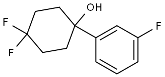 4,4-Difluoro-1-(3-fluorophenyl)cyclohexanol Structure