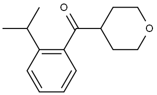 2-(1-Methylethyl)phenyl](tetrahydro-2H-pyran-4-yl)methanone Structure