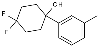 4,4-Difluoro-1-(3-methylphenyl)cyclohexanol Structure