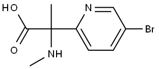 2-(5-bromopyridin-2-yl)-2-(methylamino)propanoic acid Structure