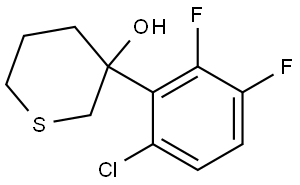 3-(6-Chloro-2,3-difluorophenyl)tetrahydro-2H-thiopyran-3-ol Structure