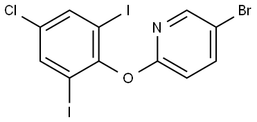 5-Bromo-2-(4-chloro-2,6-diiodophenoxy)pyridine Structure