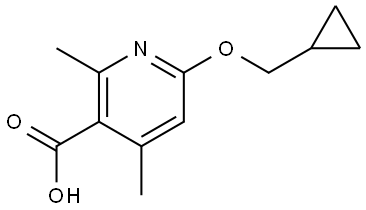 6-(Cyclopropylmethoxy)-2,4-dimethyl-3-pyridinecarboxylic acid Structure