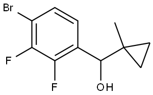 4-Bromo-2,3-difluoro-α-(1-methylcyclopropyl)benzenemethanol 구조식 이미지