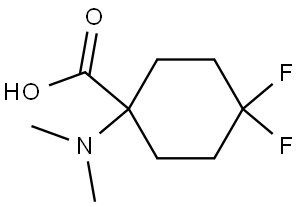 1-(Dimethylamino)-4,4-difluorocyclohexanecarboxylic acid Structure