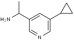 5-Cyclopropyl-α-methyl-3-pyridinemethanamine Structure