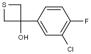 3-(3-Chloro-4-fluorophenyl)-3-thietanol Structure