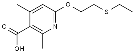 6-[2-(Ethylthio)ethoxy]-2,4-dimethyl-3-pyridinecarboxylic acid Structure