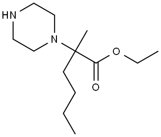 ethyl 2-methyl-2-(piperazin-1-yl)hexanoate Structure
