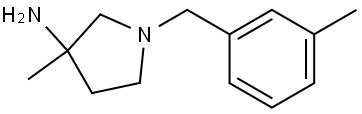 3-methyl-1-(3-methylbenzyl)pyrrolidin-3-amine Structure