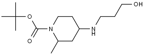 tert-butyl 4-((3-hydroxypropyl)amino)-2-methylpiperidine-1-carboxylate Structure