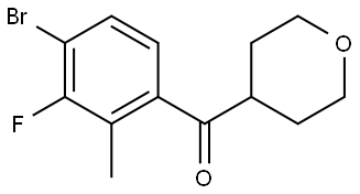 (4-Bromo-3-fluoro-2-methylphenyl)(tetrahydro-2H-pyran-4-yl)methanone Structure