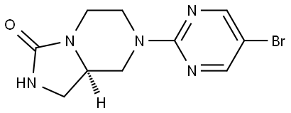 (R)-7-(5-Bromo-2-pyrimidinyl)hexahydroimidazo[1,5-a]pyrazin-3(2H)-one Structure