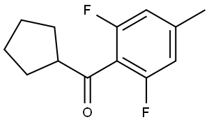 Cyclopentyl(2,6-difluoro-4-methylphenyl)methanone Structure