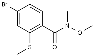 4-Bromo-N-methoxy-N-methyl-2-(methylthio)benzamide Structure