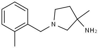 3-methyl-1-(2-methylbenzyl)pyrrolidin-3-amine Structure