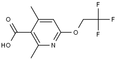 2,4-Dimethyl-6-(2,2,2-trifluoroethoxy)-3-pyridinecarboxylic acid Structure