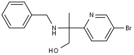 2-(benzylamino)-2-(5-bromopyridin-2-yl)propan-1-ol Structure