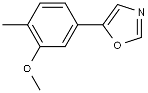 5-(3-Methoxy-4-methylphenyl)oxazole Structure