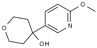 4-(6-methoxypyridin-3-yl)tetrahydro-2H-pyran-4-ol Structure