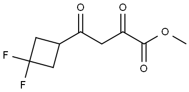 Cyclobutanebutanoic acid, 3,3-difluoro-α,γ-dioxo-, methyl ester Structure