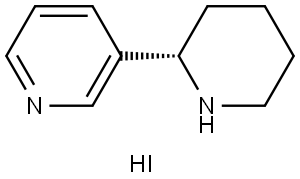 (S)-3-(Piperidin-2-yl)pyrdine, chlorohydrate (1:1) Structure