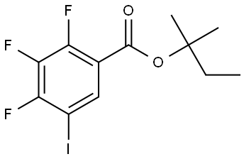 1,1-Dimethylpropyl 2,3,4-trifluoro-5-iodobenzoate Structure