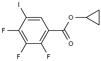 Benzoic acid, 2,3,4-trifluoro-5-iodo-, cyclopropyl ester Structure