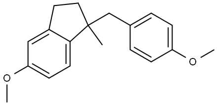 2,3-Dihydro-5-methoxy-1-[(4-methoxyphenyl)methyl]-1-methyl-1H-indene Structure