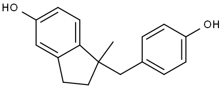 1-(4-hydroxybenzyl)-1-methyl-2,3-dihydro-1H-inden-5-ol Structure