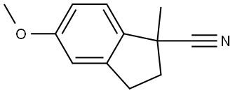 5-methoxy-1-methyl-2,3-dihydro-1H-indene-1-carbonitrile Structure