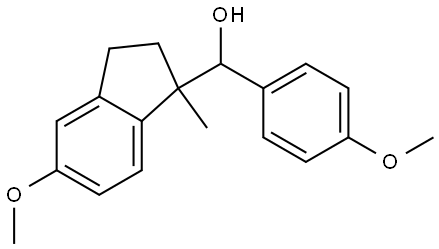 (5-methoxy-1-methyl-2,3-dihydro-1H-inden-1-yl)(4-methoxyphenyl)methanol Structure