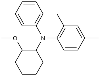 Benzenamine, N-(2-methoxycyclohexyl)-2,4-dimethyl-N-phenyl- Structure